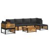 vidaXL 7 pcs conjunto sof&aacute;s jardim c/almofad&otilde;es madeira maci&ccedil;a ac&aacute;cia