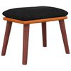 vidaXL Apoio de p&eacute;s 45x29,5x35 cm tecido/couro artificial preto