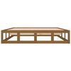 vidaXL Estrutura de cama 120x200 cm madeira maci&ccedil;a castanho mel