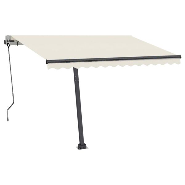 vidaXL Toldo autom&aacute;tico independente 350x250 cm cor creme