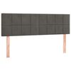 vidaXL Cabeceiras cinzento-escuro 144x5x78/88 cm veludo