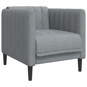 vidaXL Poltrona tecido cinzento-claro