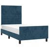 vidaXL Estrutura de cama sem colch&atilde;o 90x200 cm veludo azul-escuro