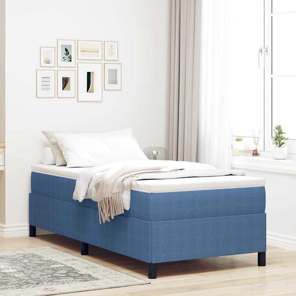 vidaXL Estrutura da Cama Azul 80 x 200 cm Tecido de veludo c&ocirc;tel&eacute;