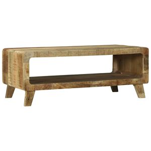 vidaXL Mesa de centro Castanho 90 x 50 x 35 cm Madeira de manga maci&ccedil;a