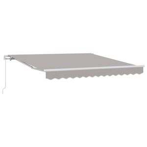 vidaXL Toldo Manual Cinzento-claro 300 x 250 x 165 cm Poli&eacute;ster