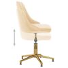 vidaXL Cadeira de jantar girat&oacute;ria veludo cor creme