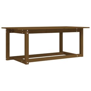 vidaXL Mesa de centro 110x55x45 cm pinho maci&ccedil;o castanho mel