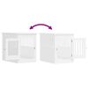 vidaXL Móvel casota para cão 55x80x68 cm derivados de madeira branco