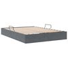 vidaXL Cama com Armazenamento Cinza Escuro 135 x 190 cm Veludo