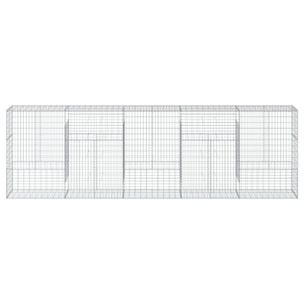 vidaXL Cesto gabi&atilde;o com cobertura 500x50x150 cm ferro galvanizado