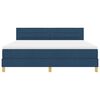 vidaXL Cama Box Spring LED com colch&atilde;o Azul 180 x 200 cm tecido