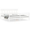 vidaXL Estrutura cama Super King Size c/ cabeceira madeira branco