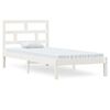 vidaXL Estrutura de cama 90x200 cm pinho maci&ccedil;o branco