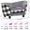 vidaXL Sofá para cães 68x38x38 cm pelúcia cinzento