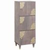 vidaXL Buff&ecirc; Cinza e Ouro 40 x 33 x 110 cm Madeira de manga maci&ccedil;a