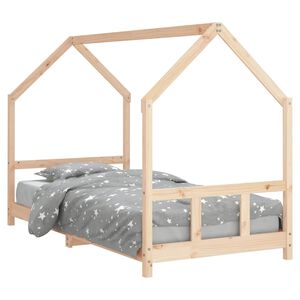 vidaXL Estrutura de cama infantil 90x190 cm madeira de pinho maci&ccedil;a