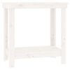 vidaXL Banco de trabalho 80x50x80 cm pinho maci&ccedil;o branco