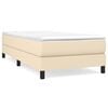 vidaXL Estrutura de cama com molas 90x200 cm tecido creme