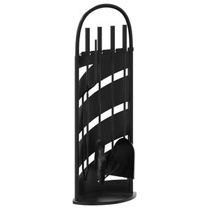 vidaXL Conjunto de ferramentas para lareira de 5 pe&ccedil;as 23x15x66 cm A&ccedil;o