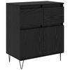 vidaXL Buffet Carvalho Preto 60 x 35 x 70 cm