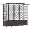 vidaXL Cama Elevada com Treli&ccedil;a e Telhado Castanho 204 x 40 x 138 cm