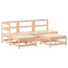 vidaXL 5 pcs conjunto lounge de jardim madeira de pinho maci&ccedil;a