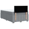 vidaXL Cama boxspring com colchão 120x190 cm tecido cinzento-claro