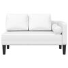 vidaXL Chaise longue com almofadões couro artificial branco