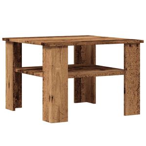 vidaXL Mesa de centro 60x60x42 cm derivados de madeira madeira velha