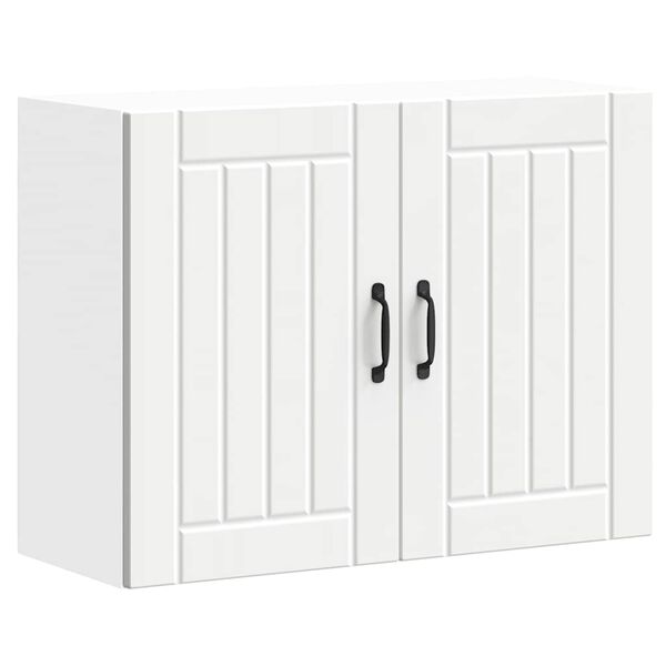 vidaXL Arm&aacute;rio de parede da cozinha Lucca derivados de madeira branco