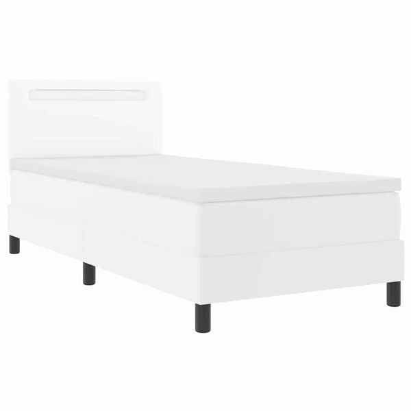 vidaXL Estrutura de cama com colchão com colchão Branco 90 x 190 cm