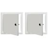 vidaXL Painel de Acesso 2 unid. Branco 23 x 23 x 3 cm A&ccedil;o