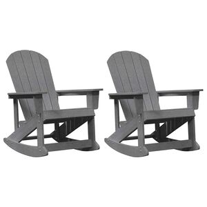 vidaXL Cadeiras de Baloiço Adirondack 2 pcs Cinzento-claro HDPE