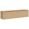 vidaXL Caixa arruma&ccedil;&atilde;o jardim 220x50x54 cm vime PE/ac&aacute;cia maci&ccedil;a bege