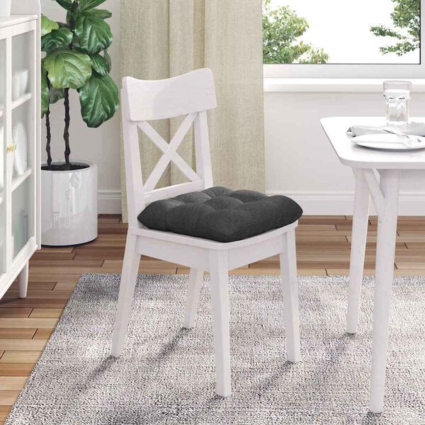 vidaXL Almofadas de Assento 4 pcs Cinza Escuro 45 x 45 cm