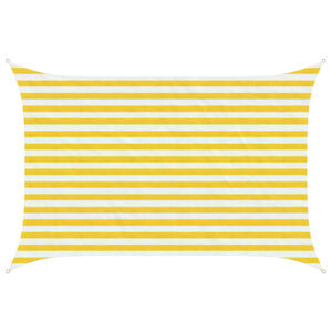 vidaXL Vela de Sombra Amarelo e Branco 2 x 2,5 m HDPE