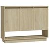 vidaXL Aparador 97x31x75 cm derivados de madeira carvalho sonoma