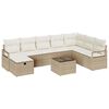 vidaXL Conjunto de Sof&aacute;s 9 unid. 8-N&uacute;mero de lugares Bege e Creme
