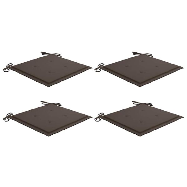 vidaXL Almofadões p/ cadeiras jardim 4 pcs oxford cinza-acastanhado