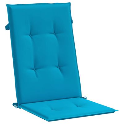 vidaXL Almofadões para cadeiras altas de jardim 4 pcs tecido azul