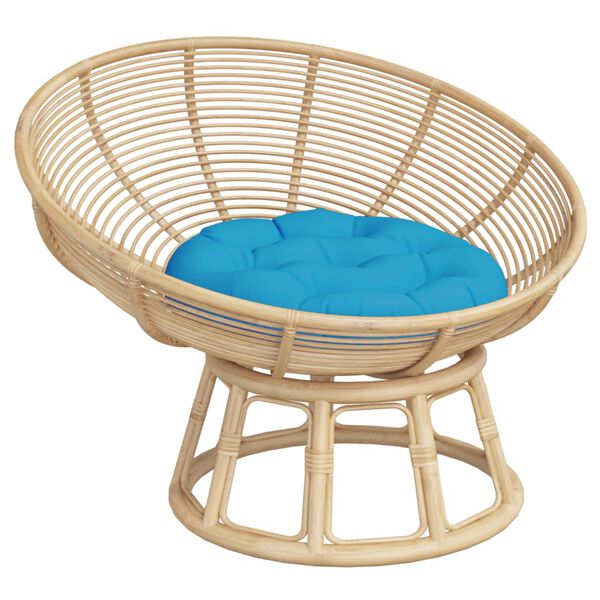 vidaXL Almofad&atilde;o redondo &Oslash; 60 x11 cm tecido oxford azul-claro