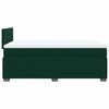 vidaXL Cama boxspring com colch&atilde;o 120x200 cm veludo verde-escuro