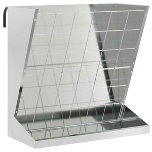 vidaXL Comedouro de Feno Prateado 71 x 33 x 70 cm 5 kg A&ccedil;o Galvanizado