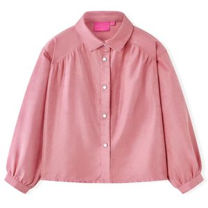 Blusa para crian&ccedil;a com mangas abalonadas rosa-velho 104