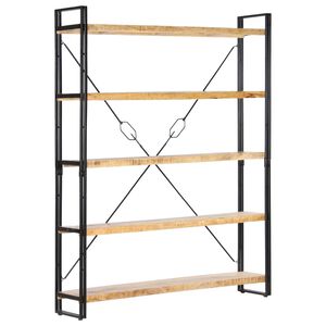 vidaXL Estante com 5 prateleiras 140x30x180cm madeira mangueira maci&ccedil;a