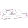 vidaXL Sof&aacute;-cama 2 lugares com duas almofadas veludo rosa