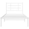 vidaXL Estrutura de cama com cabeceira 90x200 cm metal branco
