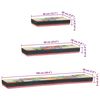 vidaXL Prateleiras de Parede 3 pcs Multicolor 100 x 20 x 6 cm