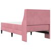 vidaXL Estrutura de cama com colch&atilde;o Rosa 90 x 200 cm Veludo